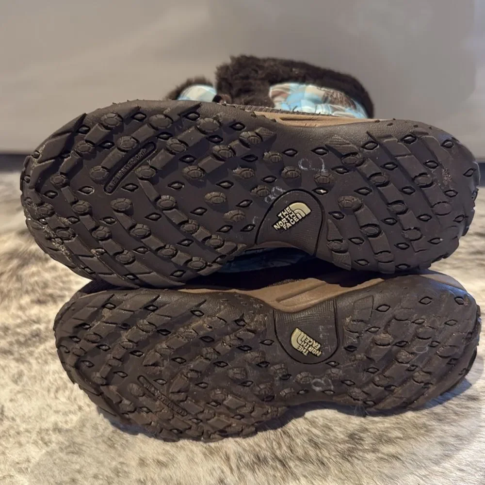 The North Face Goose Down Plaid Puffer Faux Fur Snowboots Size 2